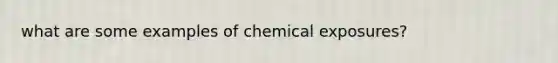 what are some examples of chemical exposures?