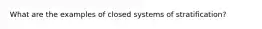 What are the examples of closed systems of stratification?