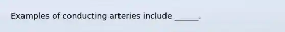 Examples of conducting arteries include ______.