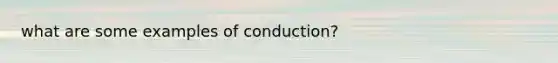 what are some examples of conduction?