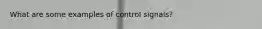 What are some examples of control signals?