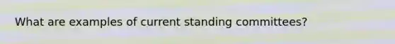 What are examples of current standing committees?