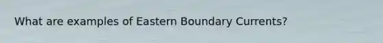 What are examples of Eastern Boundary Currents?