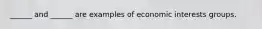 ______ and ______ are examples of economic interests groups.