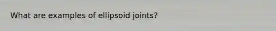 What are examples of ellipsoid joints?