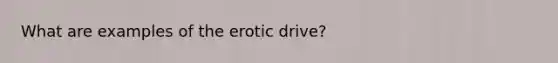 What are examples of the erotic drive?