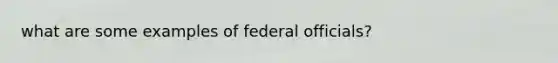 what are some examples of federal officials?