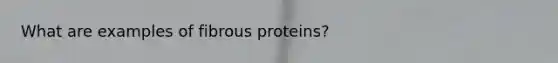 What are examples of fibrous proteins?