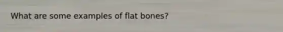 What are some examples of flat bones?