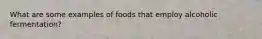 What are some examples of foods that employ alcoholic fermentation?
