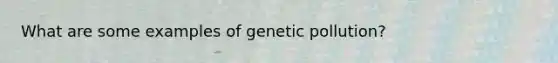 What are some examples of genetic pollution?