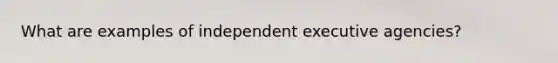 What are examples of independent executive agencies?