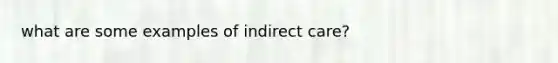 what are some examples of indirect care?