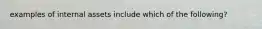 examples of internal assets include which of the following?