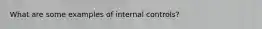 What are some examples of internal controls?