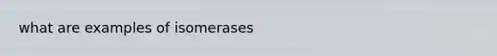 what are examples of isomerases