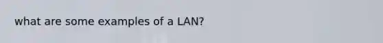 what are some examples of a LAN?