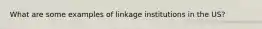 What are some examples of linkage institutions in the US?