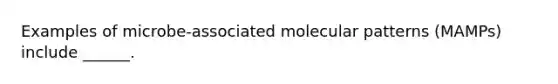 Examples of microbe-associated molecular patterns (MAMPs) include ______.