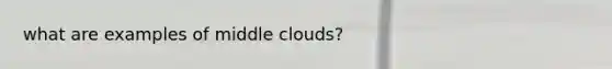 what are examples of middle clouds?