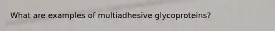 What are examples of multiadhesive glycoproteins?