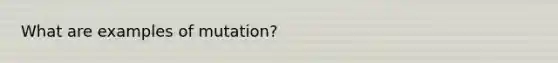 What are examples of mutation?