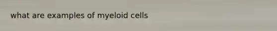 what are examples of myeloid cells