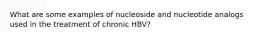 What are some examples of nucleoside and nucleotide analogs used in the treatment of chronic HBV?