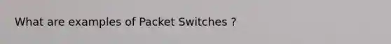 What are examples of Packet Switches ?