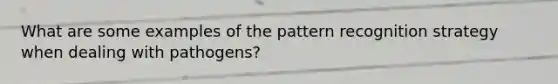 What are some examples of the pattern recognition strategy when dealing with pathogens?