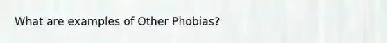 What are examples of Other Phobias?