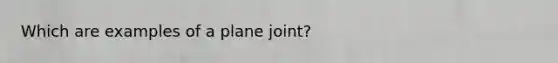 Which are examples of a plane joint?