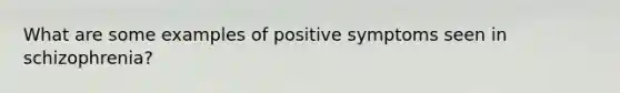 What are some examples of positive symptoms seen in schizophrenia?