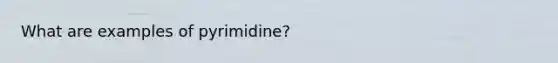 What are examples of pyrimidine?