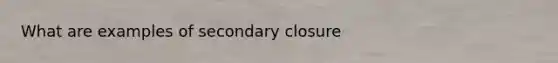 What are examples of secondary closure