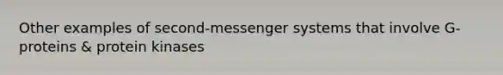 Other examples of second-messenger systems that involve G-proteins & protein kinases