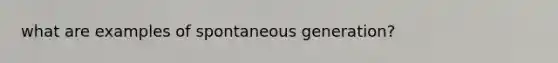 what are examples of spontaneous generation?