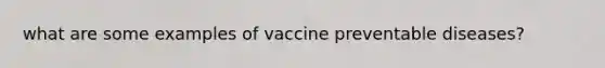 what are some examples of vaccine preventable diseases?