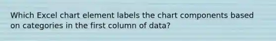 Which Excel chart element labels the chart components based on categories in the first column of data?