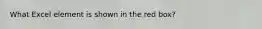 What Excel element is shown in the red box?