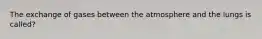 The exchange of gases between the atmosphere and the lungs is called?