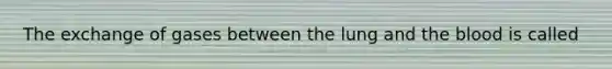 The exchange of gases between the lung and the blood is called