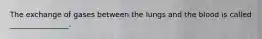 The exchange of gases between the lungs and the blood is called ________________.