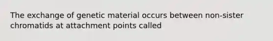 The exchange of genetic material occurs between non-sister chromatids at attachment points called