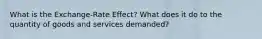 What is the Exchange-Rate Effect? What does it do to the quantity of goods and services demanded?