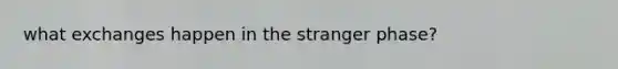 what exchanges happen in the stranger phase?