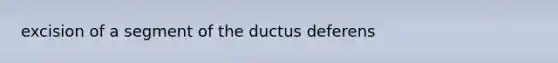 excision of a segment of the ductus deferens