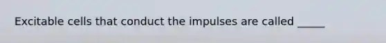 Excitable cells that conduct the impulses are called _____