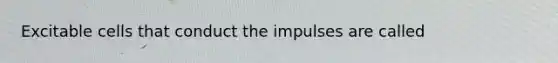 Excitable cells that conduct the impulses are called