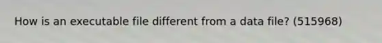 How is an executable file different from a data file? (515968)